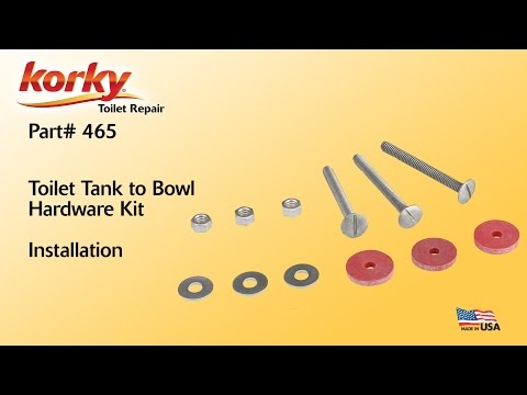 How to install a Toilet Tank to Bowl Hardware Kit by Korky
