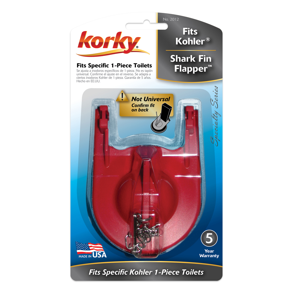 Kohler Shark Fin Toilet Flapper in packaging