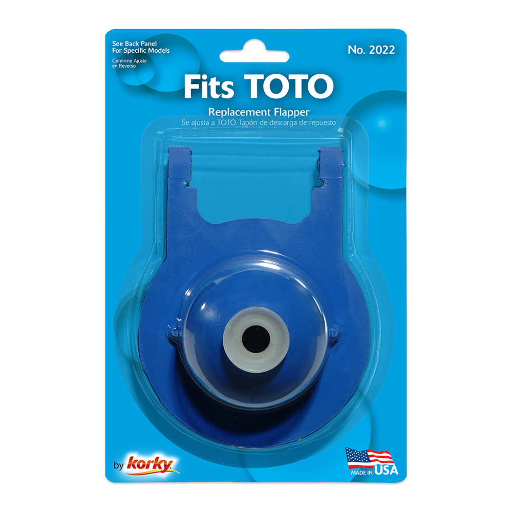 Large 3 inch TOTO Blue Toilet Flapper in Packaging 