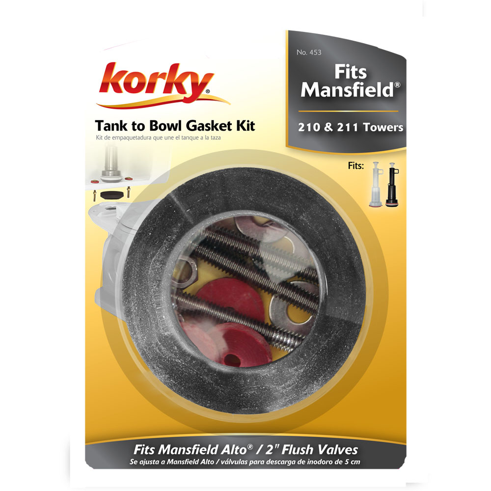 Fits Mansfield Toilet Tank to Bowl Gasket and Hardware Kit