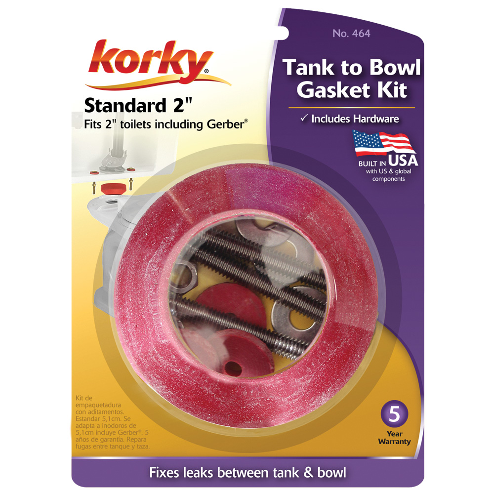 Standard 2 inch Tank-to-Bowl Gasket and Hardware Kit