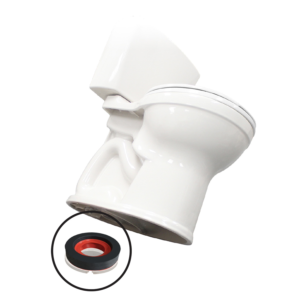 Wax Free Toilet Seal Kit with Hardware under toilet