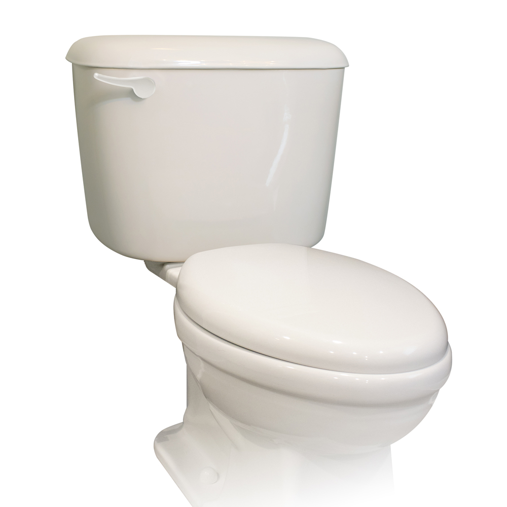 Toilet Flush Handle, White on toilet tank