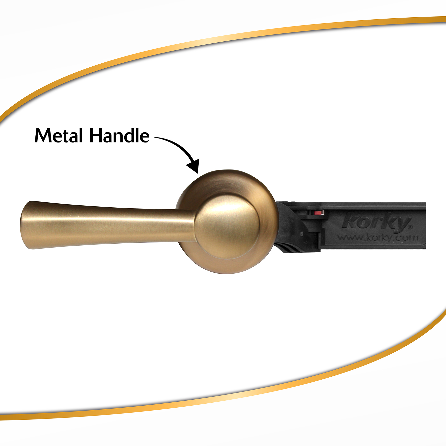 Brushed Gold Metal Toilet Handle