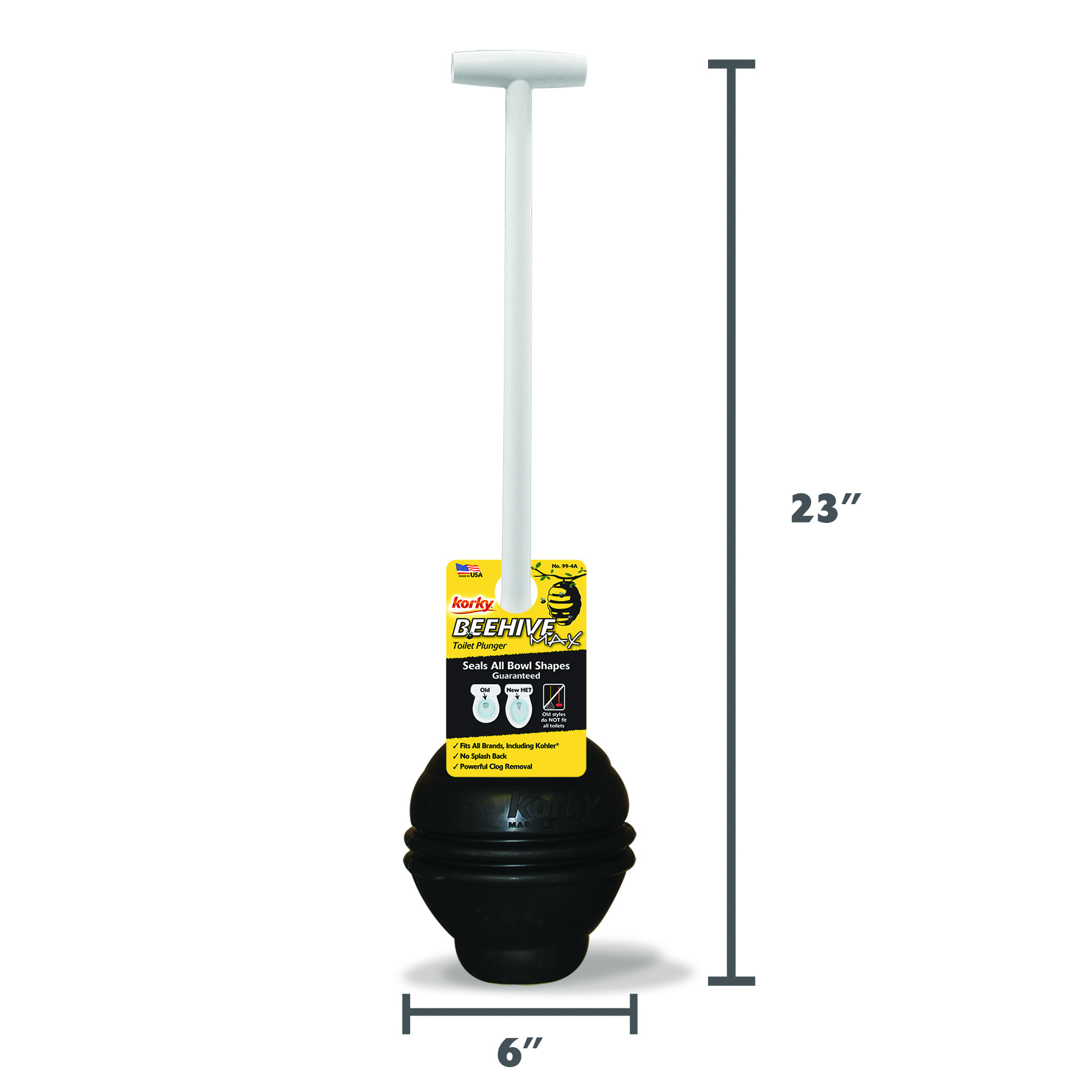 Beehive Max Toilet Plunger Dimensions