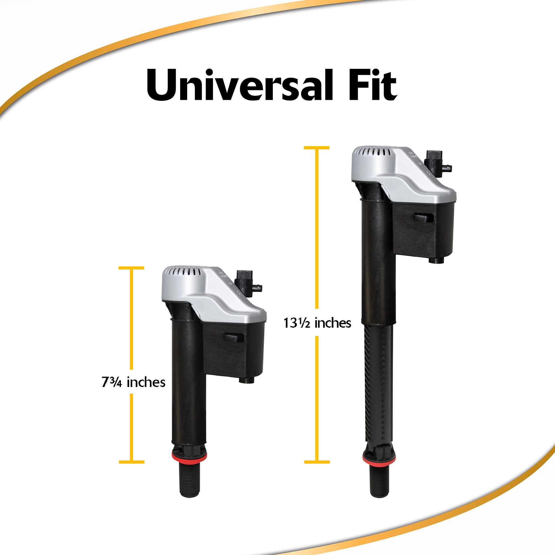 QuietFILL Platinum Toilet Fill Valve Dimensions