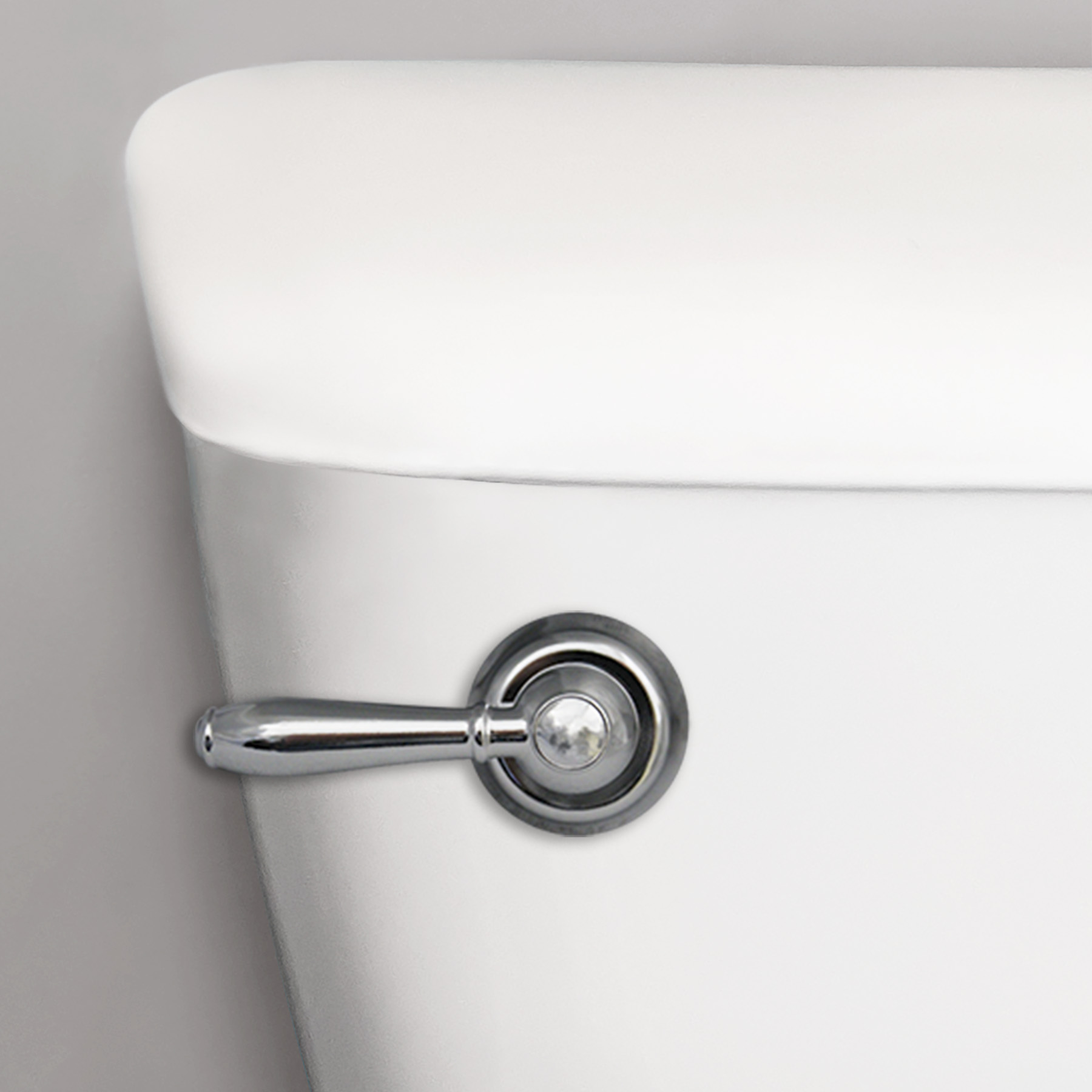 Faucet Chrome Toilet Flush handle on toile tank