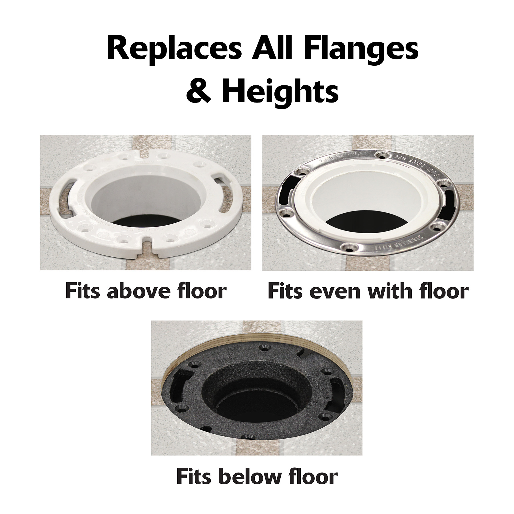 Wax Free Toilet Seal Replaces All Flanges and Heights