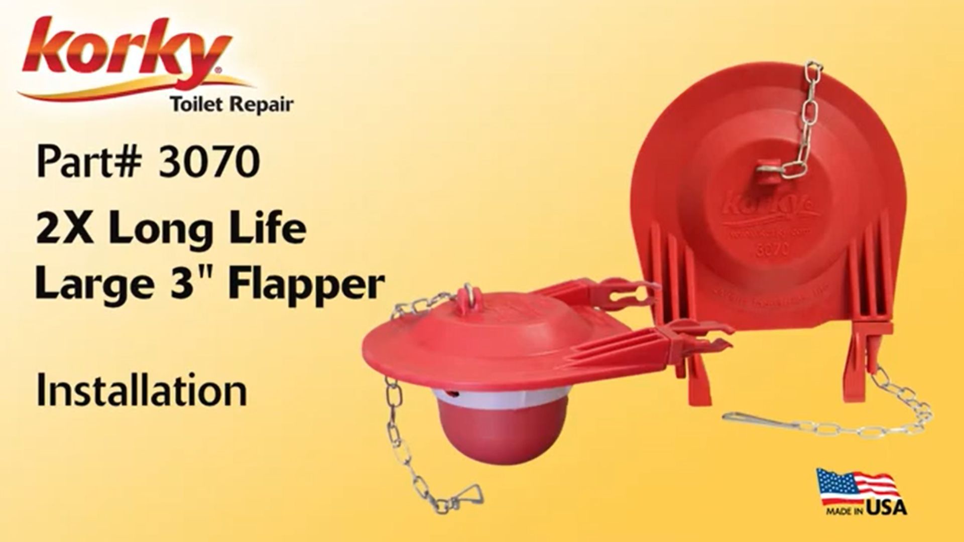 How to Install a 2X Long Life Large 3 Inch Flapper video