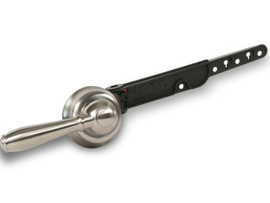 brushed nickel faucet style toilet handle and lever