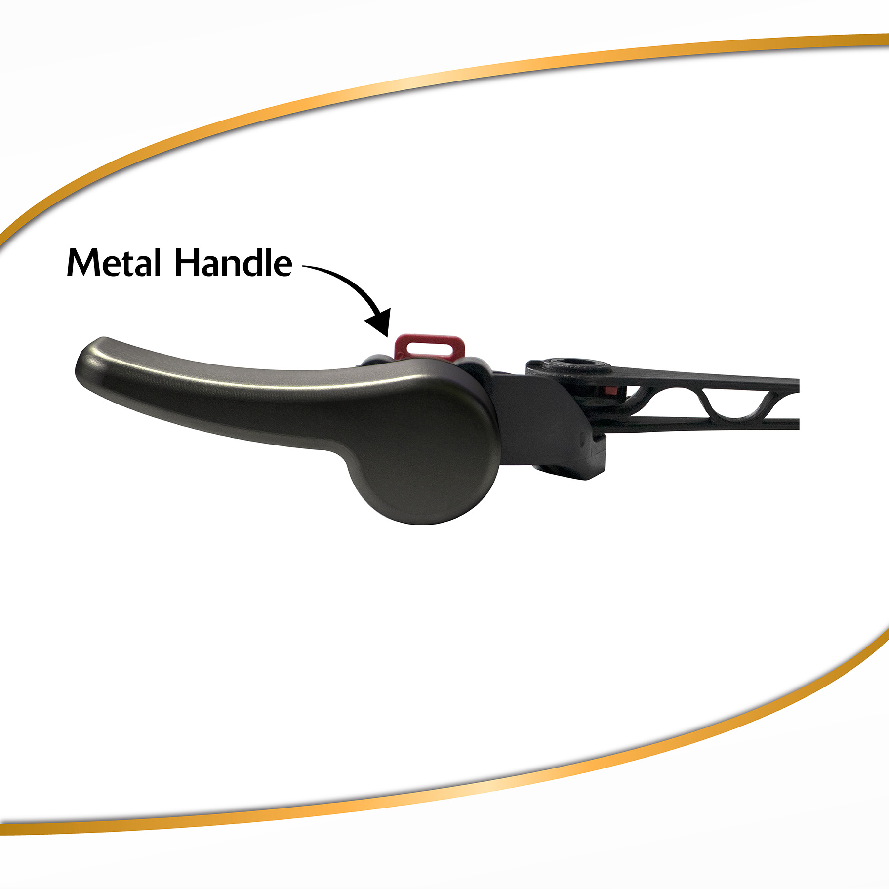 matte black metal toilet handle
