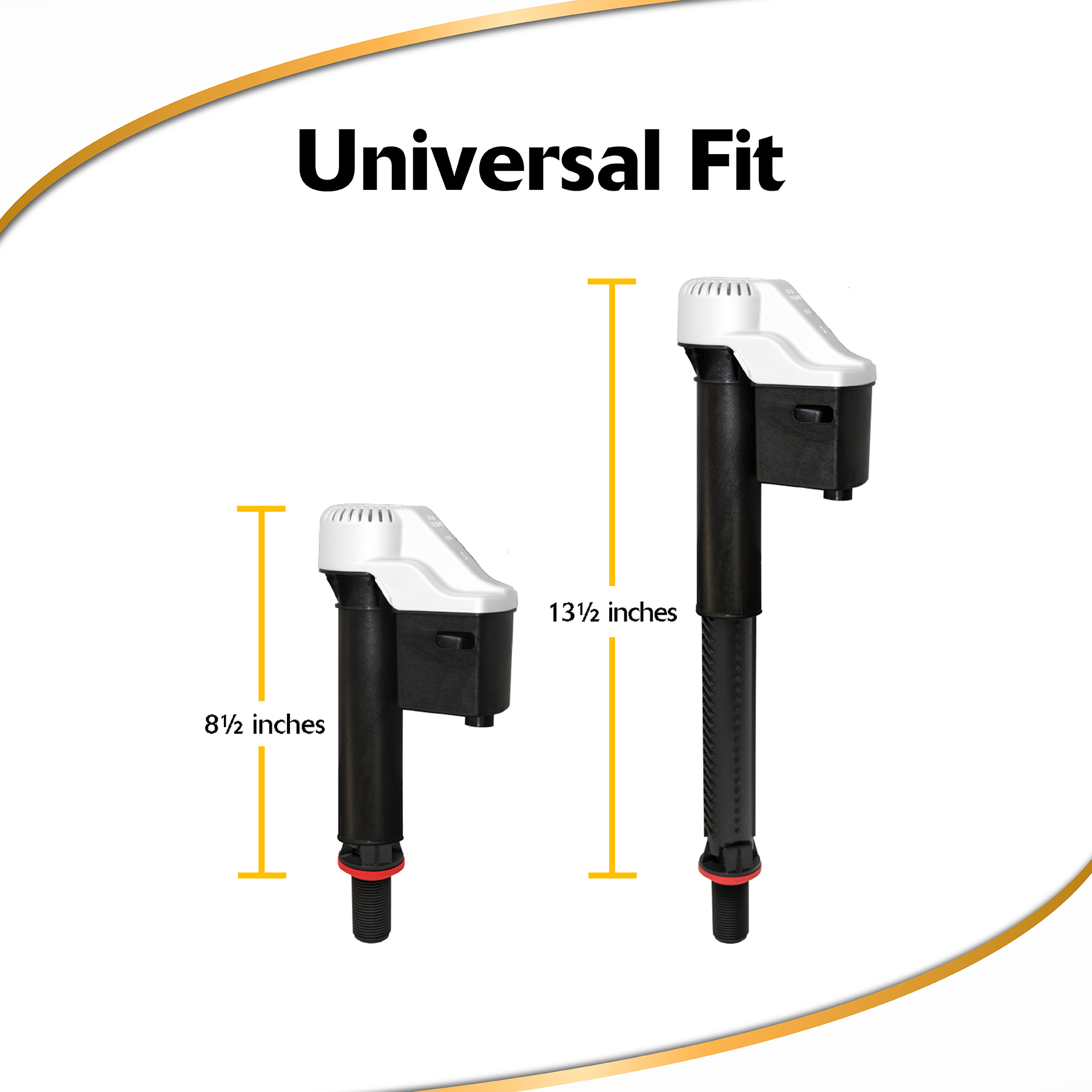 fill valve product dimensions