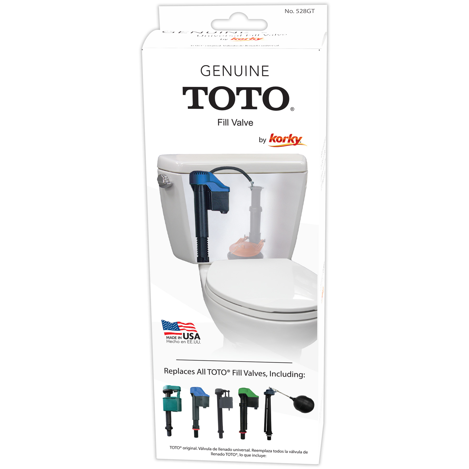 genuine toto fill valve in packaging