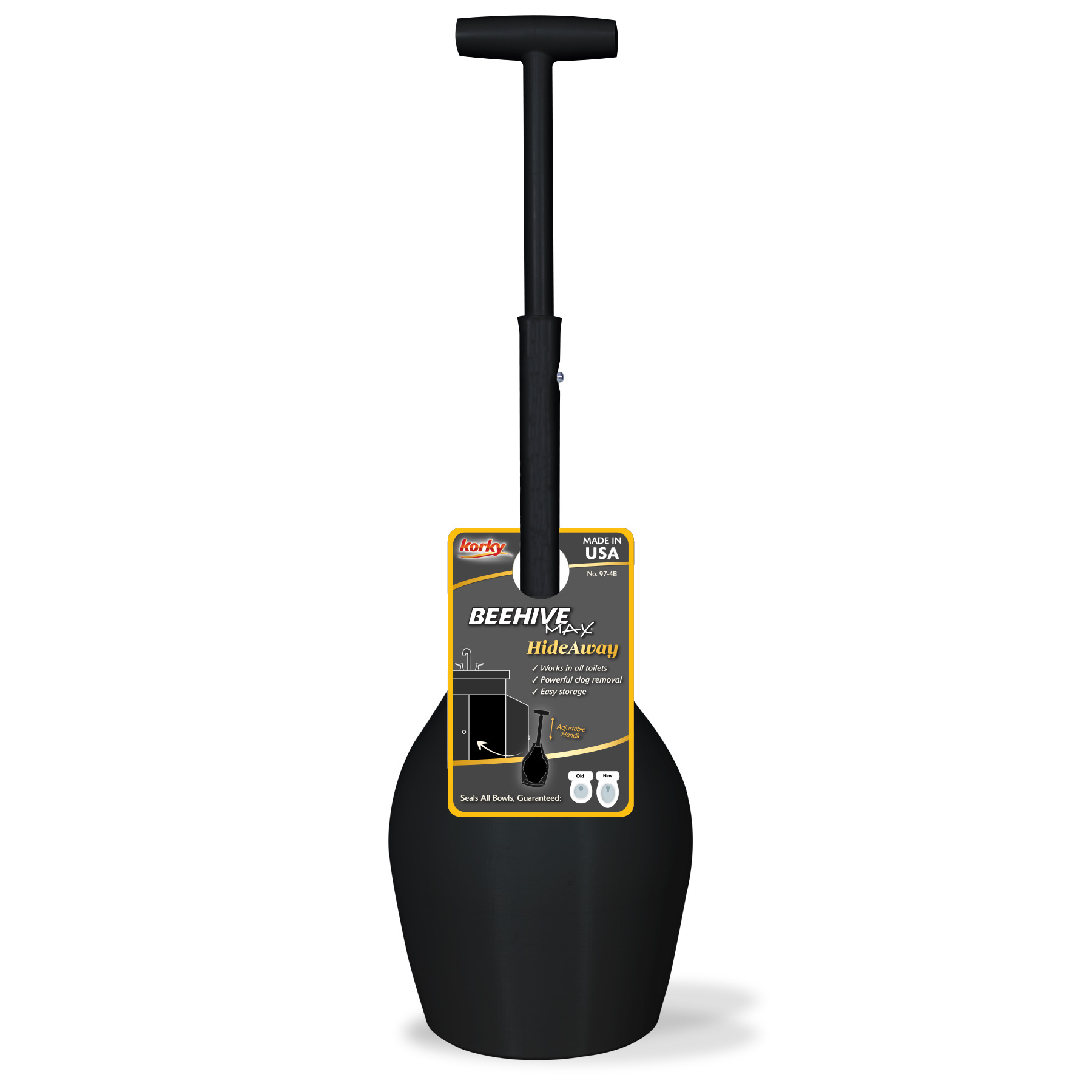 black beehive hideaway plunger with tag