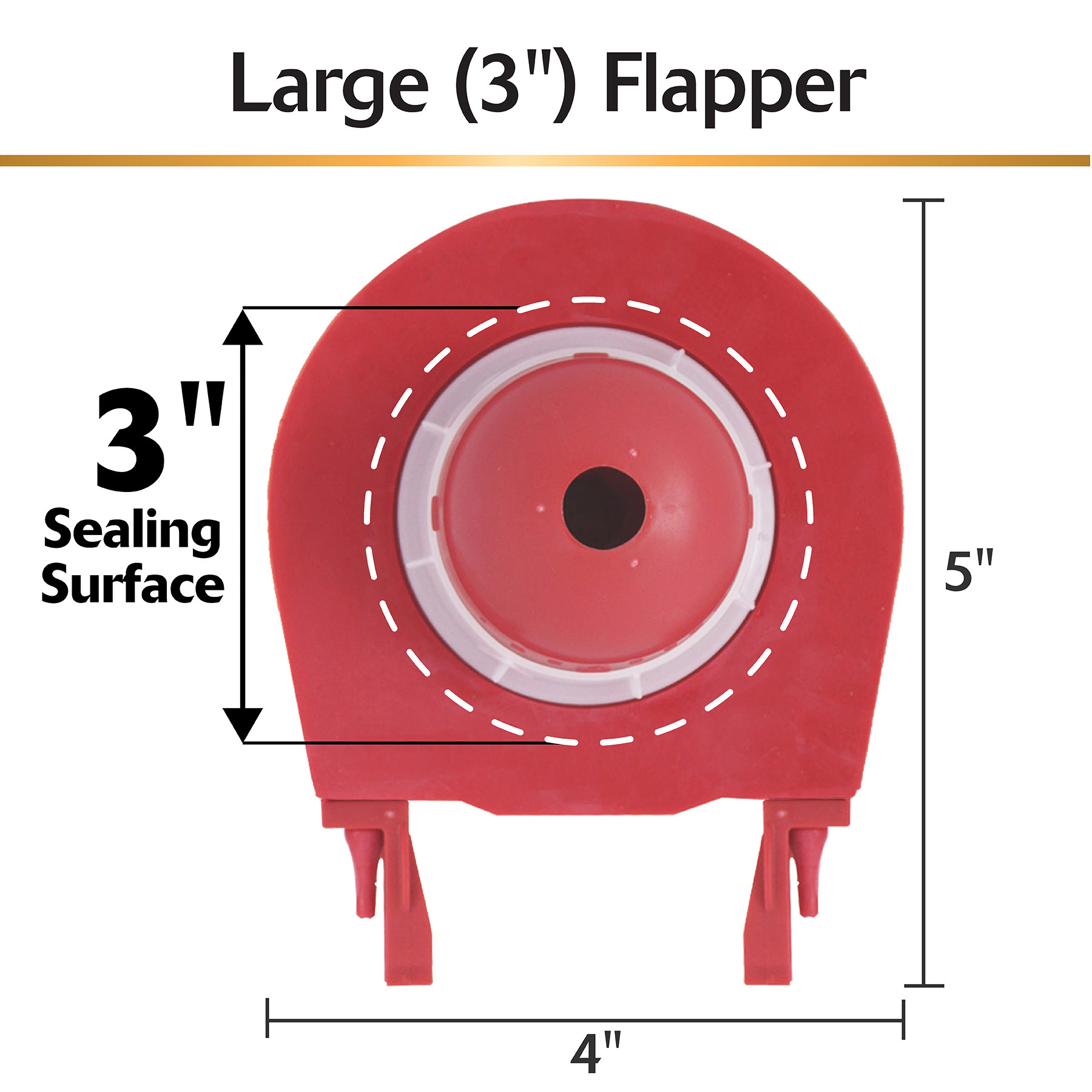 large 3 inch showing sealing surface dimensions