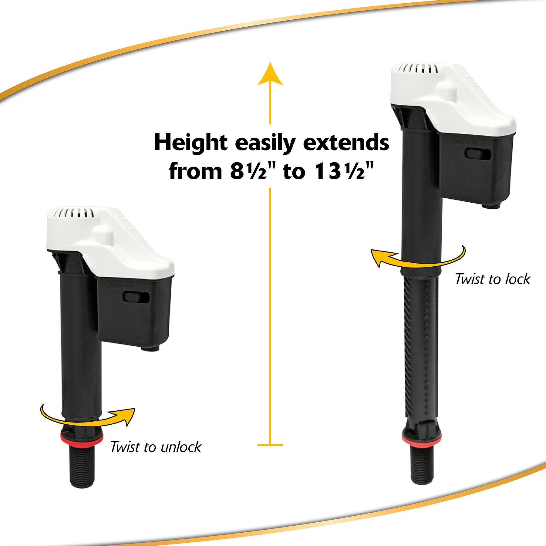 korky fill valve height easy extends