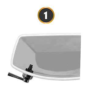 this image shows how to mount a strongarm toilet handle