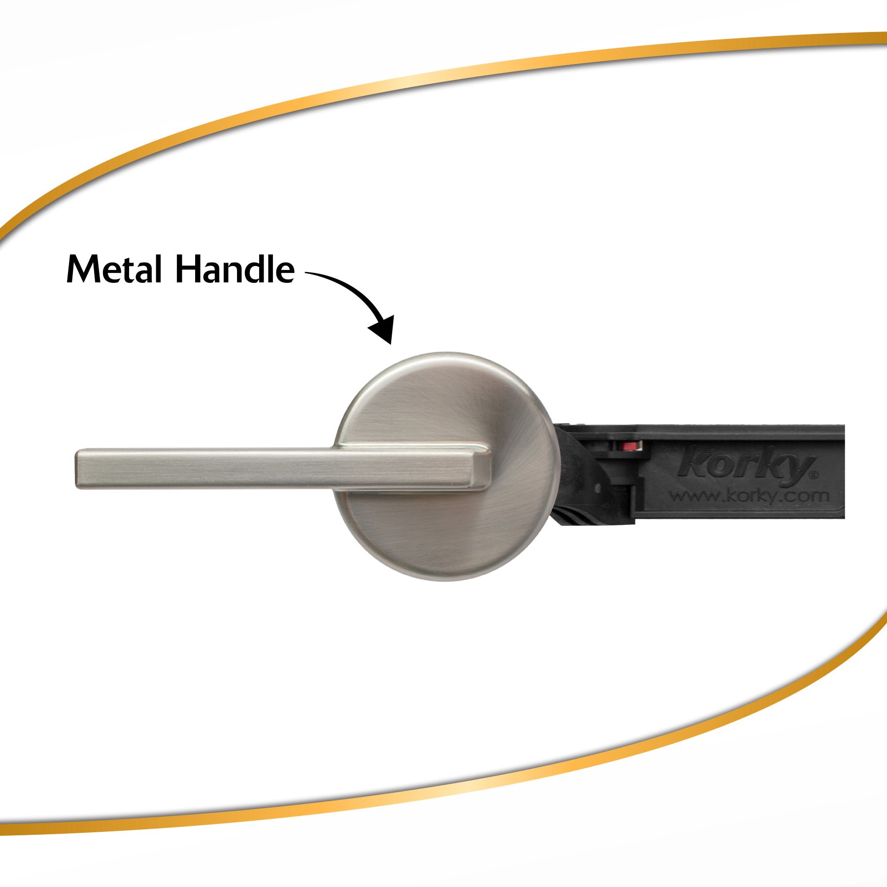 brushed nickel contemporary toilet handle is made of metal