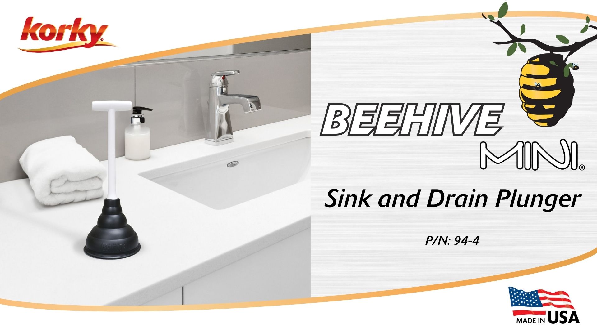 Beehive Mini™ Sink & Drain Plunger video thumbnail