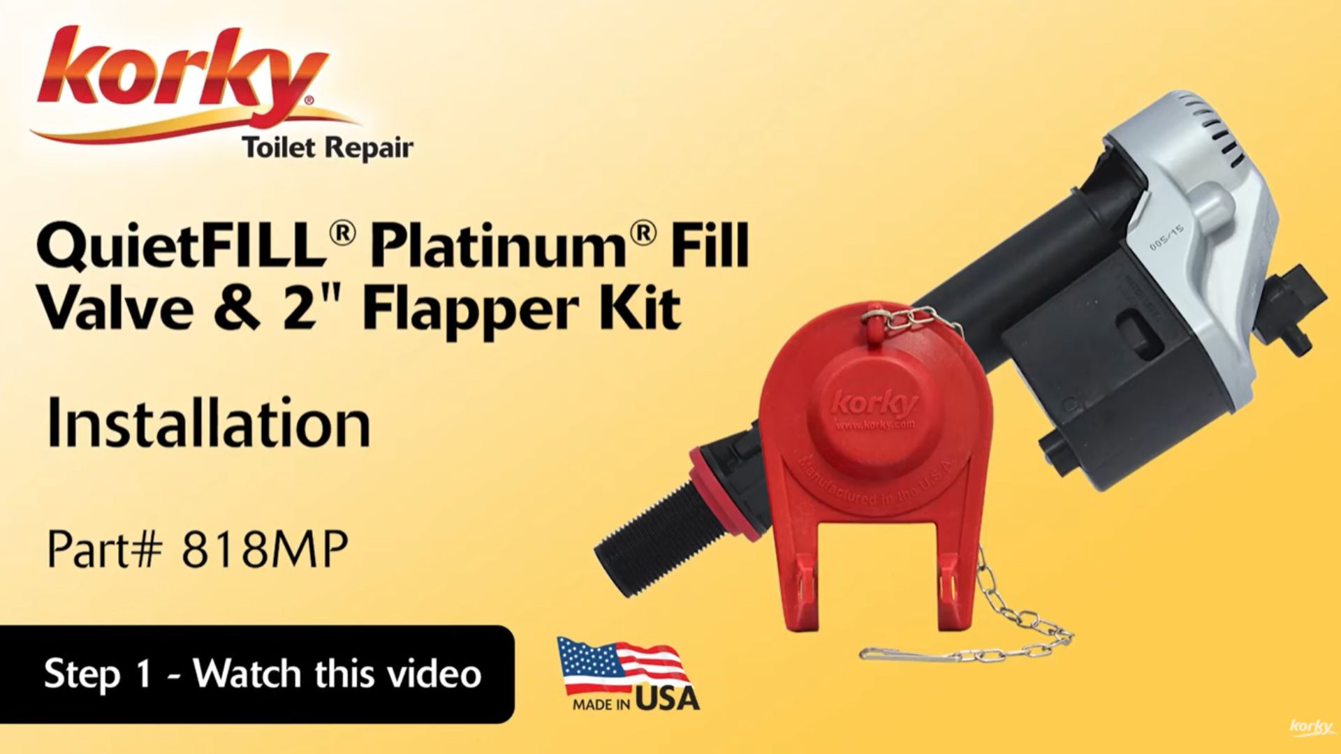 quietfill platinum fill valve and 2 inch flapper kit install video thumbnail