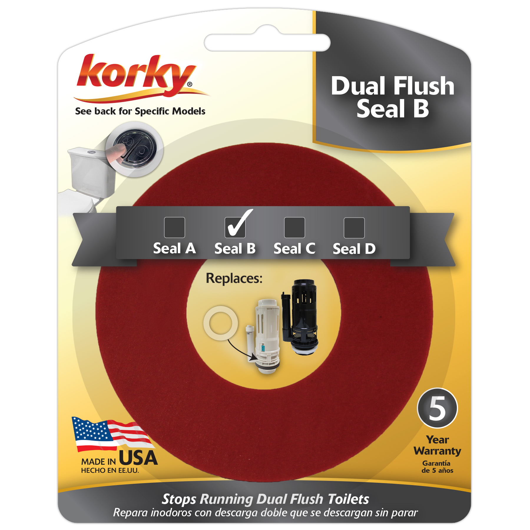 dual flush seal b in packaging