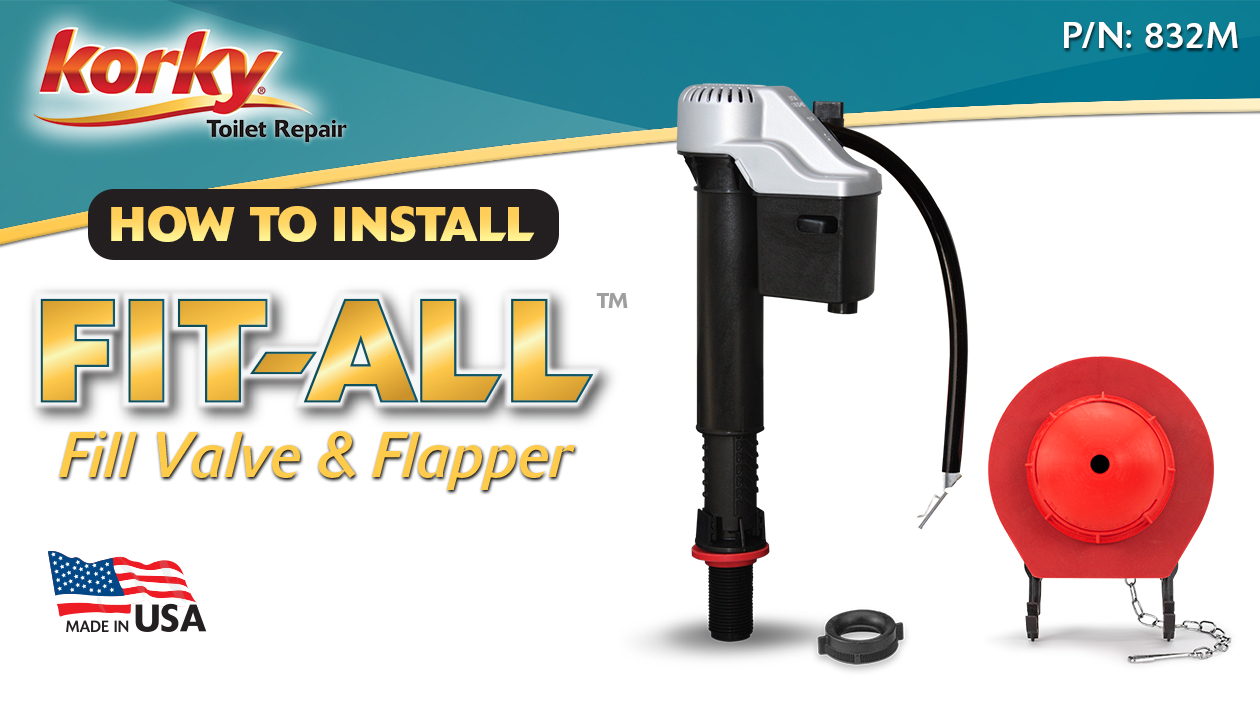 how to install fit all fill valve and flapper video thumbnail