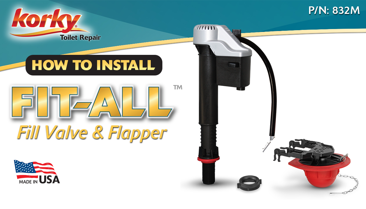 fit-all fill valve and flapper kit install video thumbnail