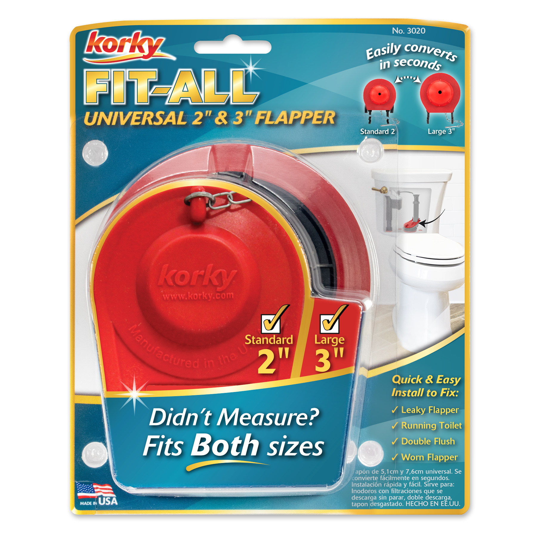 fit all flapper in packaging
