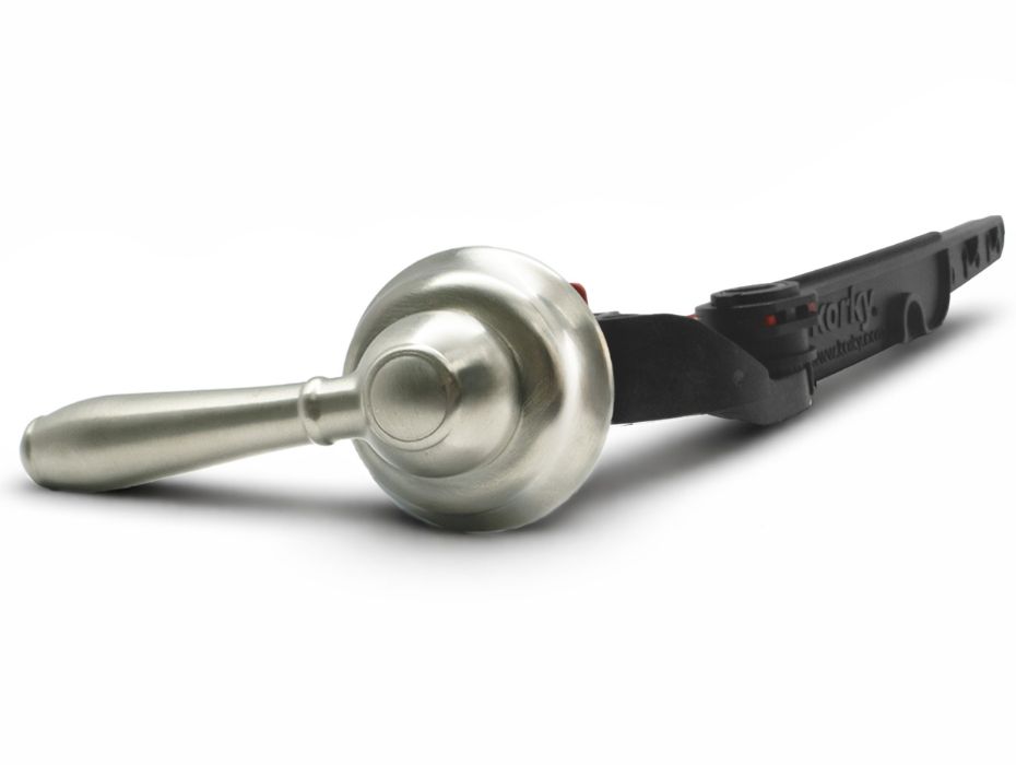 brushed nickel faucet style strongarm toilet handle and lever