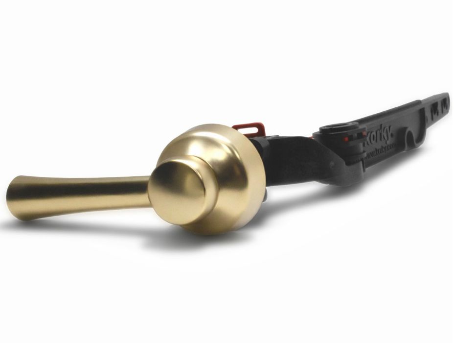 brushed gold simple style strongarm toilet handle and lever