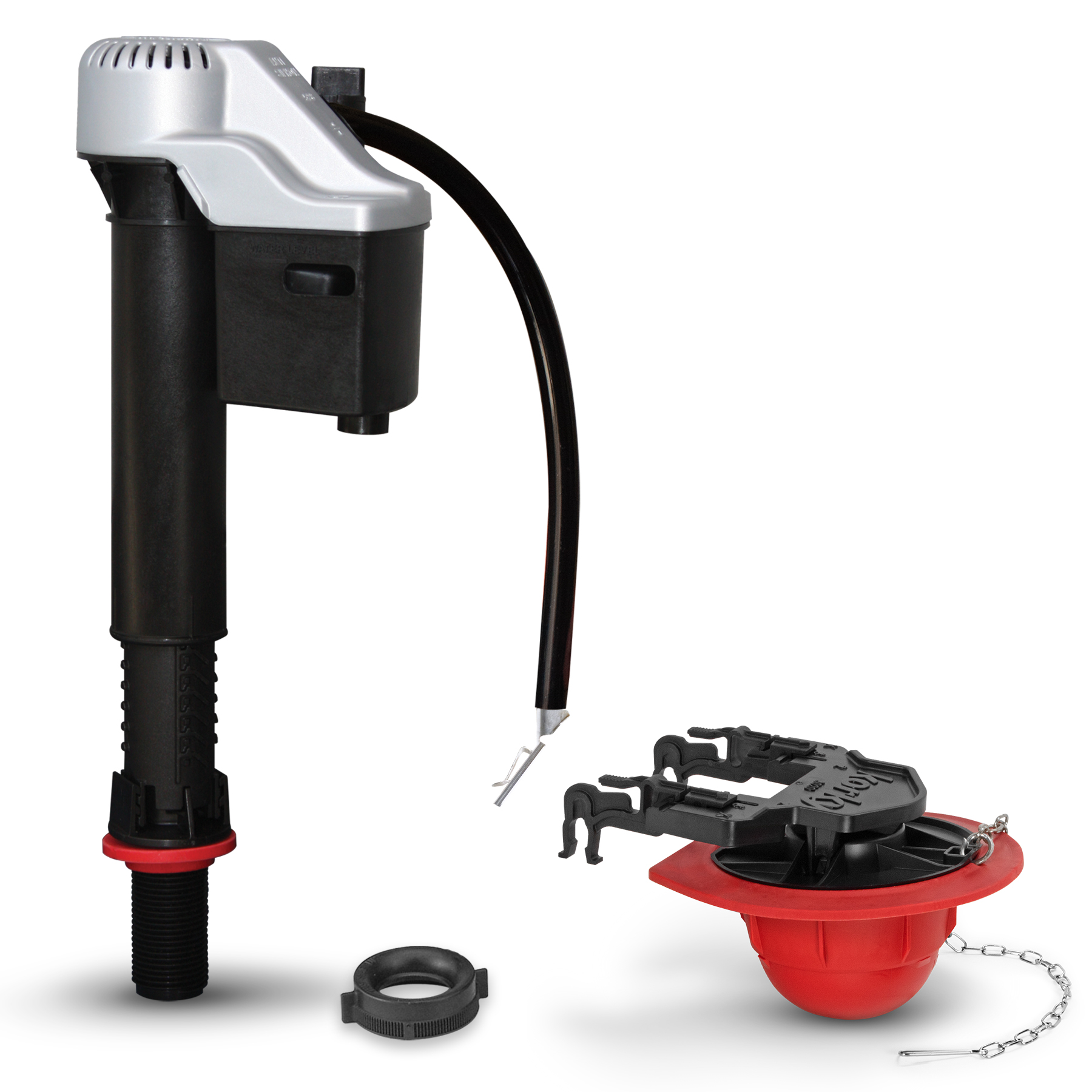 fit all fill valve and flapper kit out of packaging