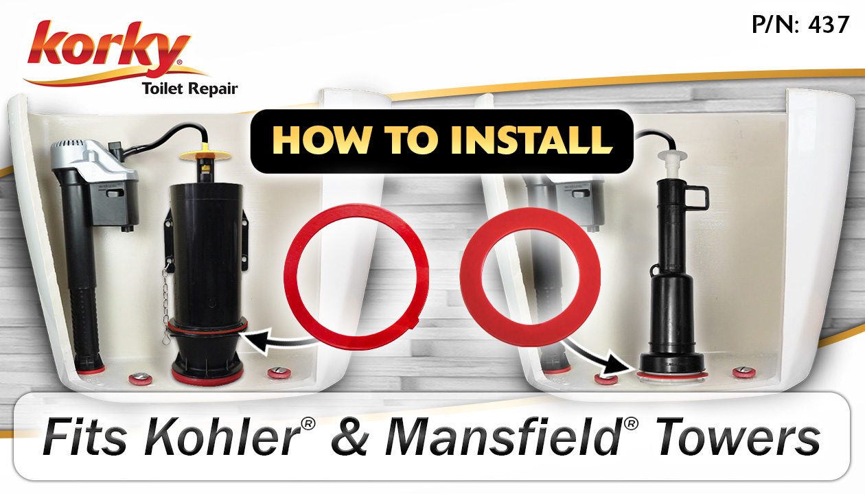 how to install a fits kohler and mansfield flush valve seal kit video thumbnail