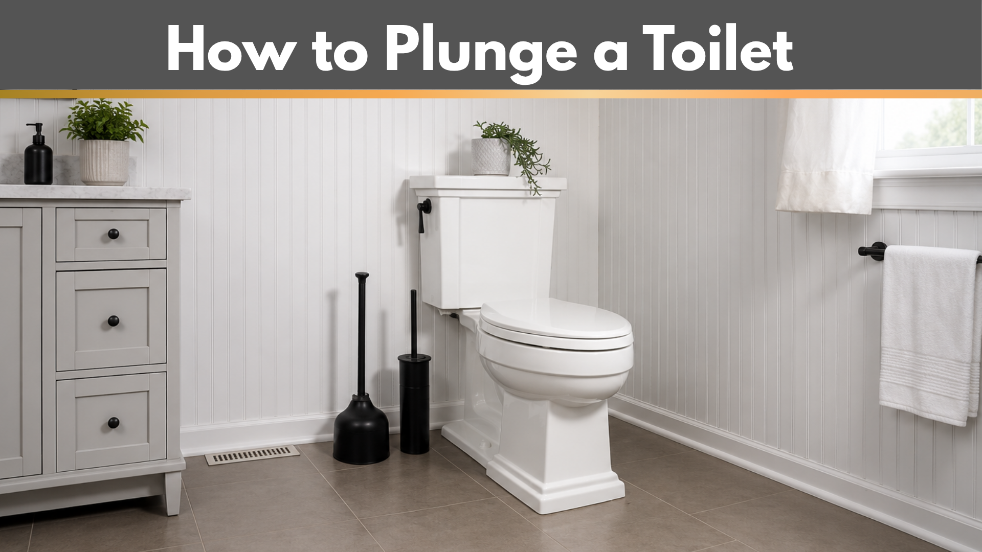 How to Plunge a Toilet with a Designer Series Toilet Plunger video thumbnail