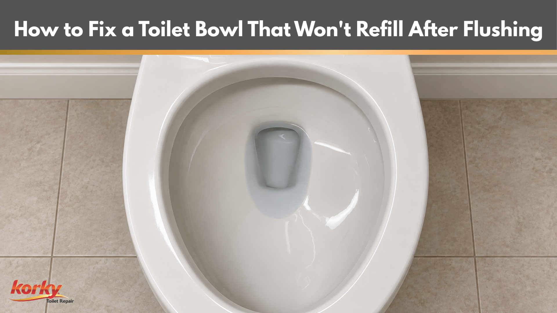 How to Fix a Toilet Bowl that Won't Refill After Flushing video thumbnail